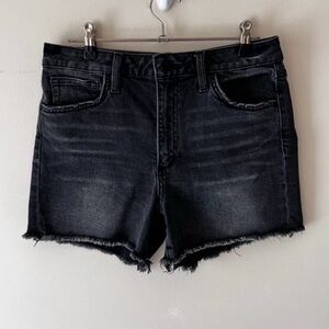 Joe’s Black Jean shorts frayed cutoff mid rise size 27